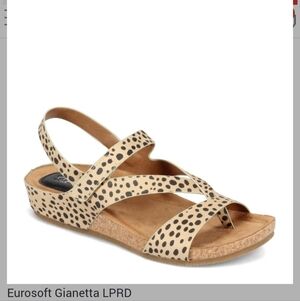 EURO SOFT Leopard Print Sandals